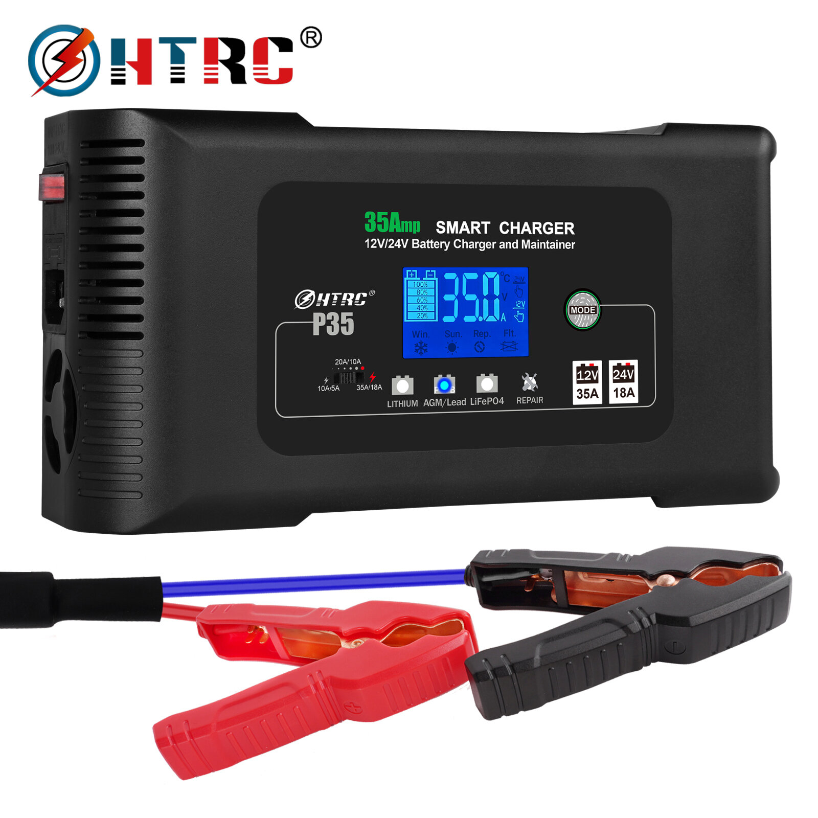 best price,htrc,35a,12v,24v,car,battery,charger,discount