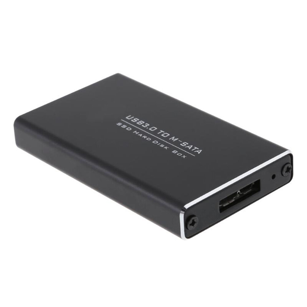 Micro USB 3.0 to mSATA SSD Enclosure Aluminum Alloy 6Gbps Mobile Solid State Drive Case Support 1TB 