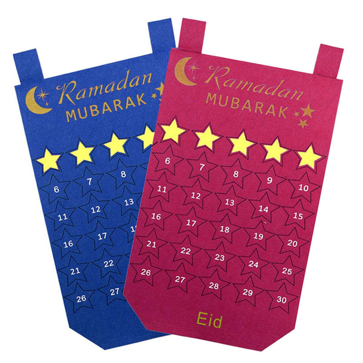 Ramadan Vilt Opknoping Countdown Kalender Vilt Advent 30 Dagen Kalender Home Office Decor Voor Kinde