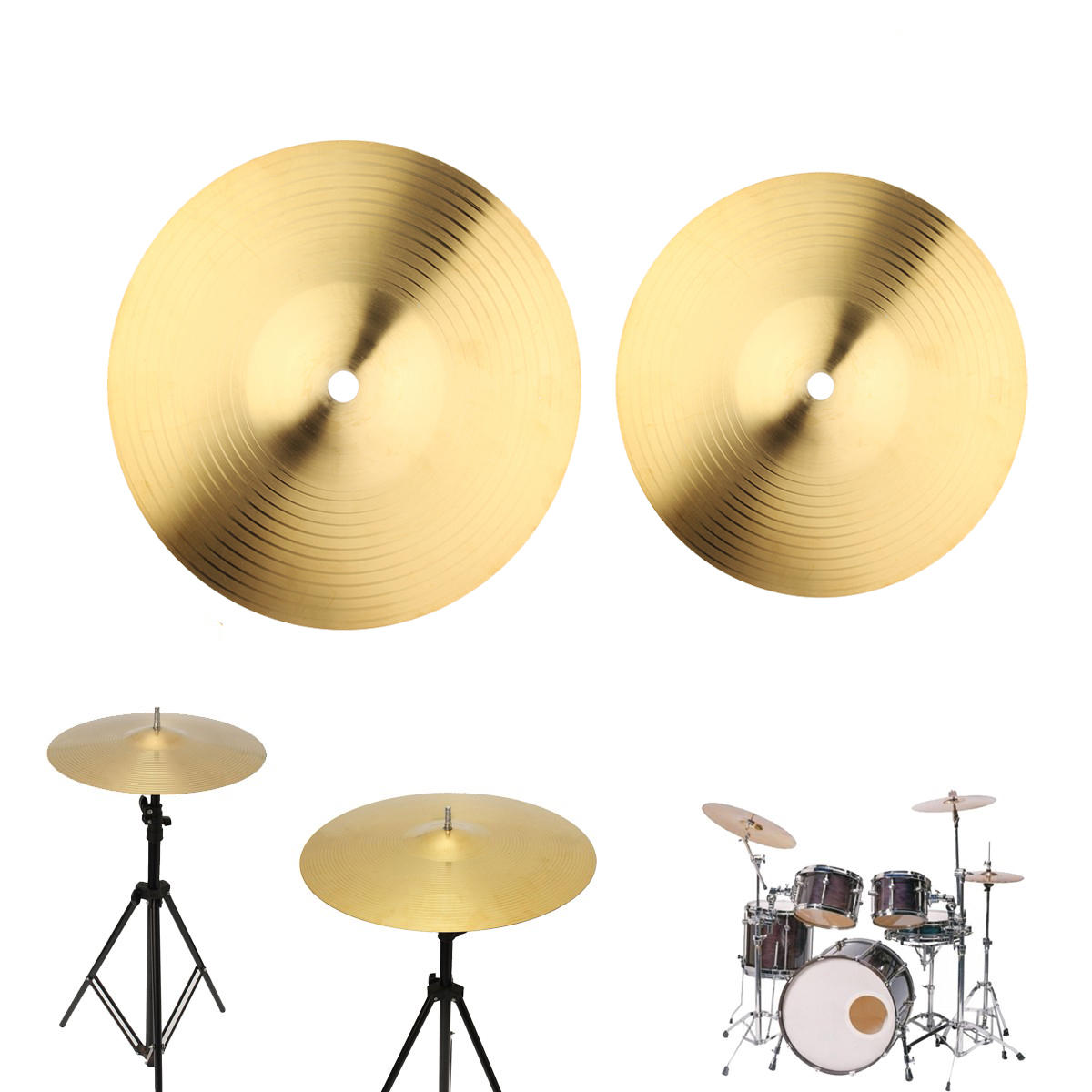 8/10 Inch Koperlegering Crash Cymbal Drum Set