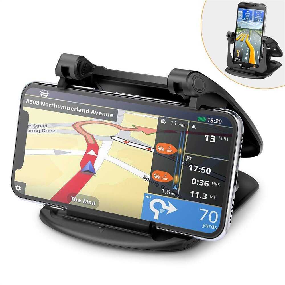 FFTD Universal Folding 360? Rotation Car Dashboard Mount GPS Navigator Cell Phone Holder Stand for i