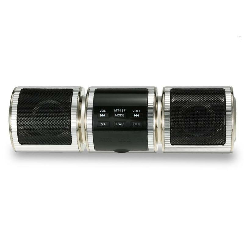 

MP3 Player bluetooth Music FM Radio IP54 Waterproof Adjustable Bracket LED Display USB Motorcycle Speaker Audio Stereo B