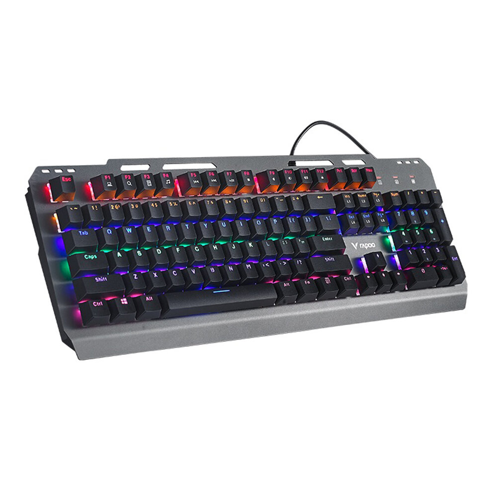 

Rapoo GK500 Mechanical Keyboard 104 Keys USB Wired Black/Brown/Red Switch Rainbow Mixed-Color Backlit Gaming Keyboard fo
