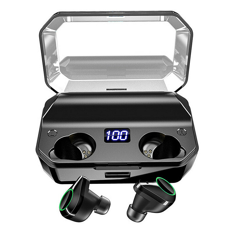 [True Wirsless] T9 Digital Display Earbuds Binaural Call bluetooth 5.0 Waterproof Earphone Stereo Ba