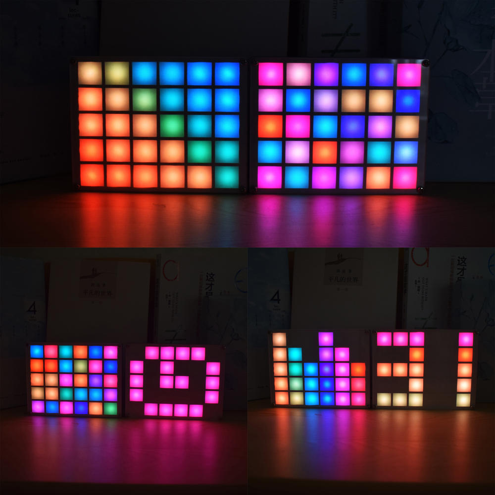 Geekcreit® DIY Multi-function LED Cool Music Spectrum RGB Color Palette Clock 