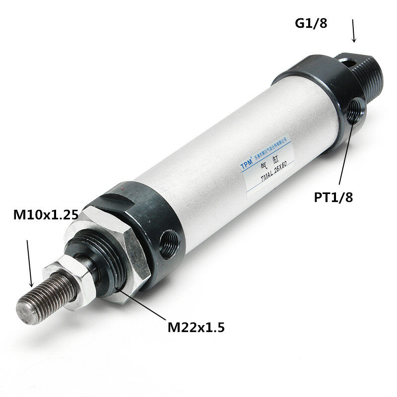 Air Cylinder-25mm Bore 50mm Stroke Single Rod Mini Pneumatic Air Cylinder Double Acting