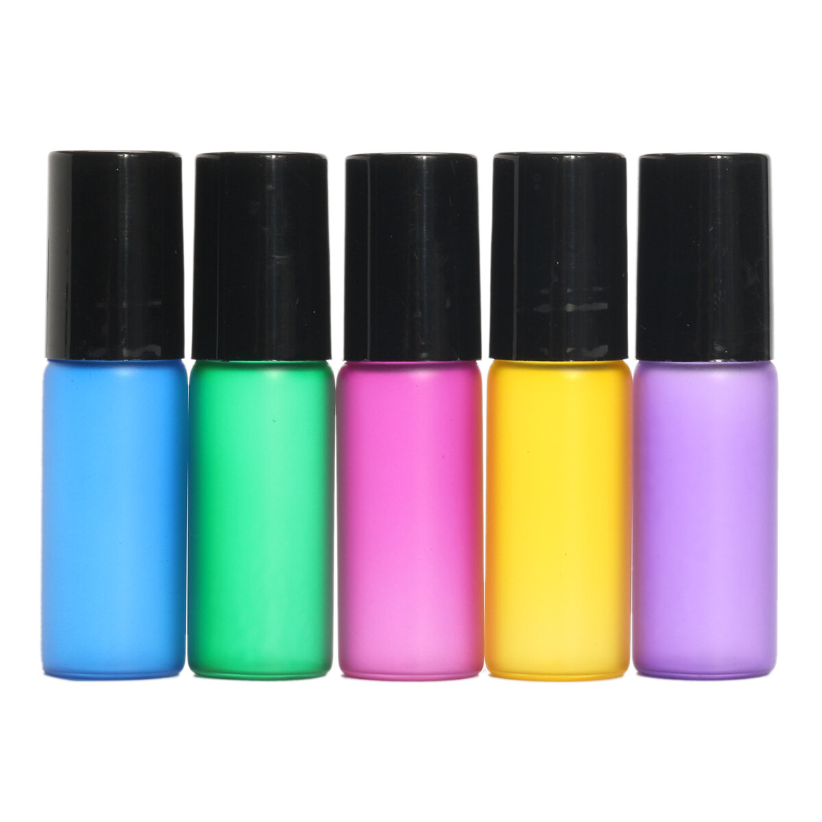 15st 5ml gemengde kleur rollerball glazen fles kleine container voor parfum etherische olie