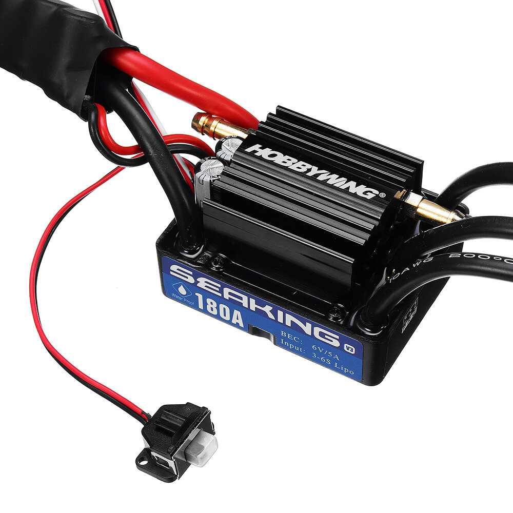 Hobbywing Seaking V3 180A Brushless Waterproof ESC Speed Controller 6V/5A BEC for Rc Boat Parts