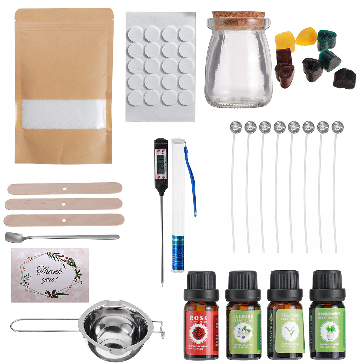 1 Set DIY Kaars Materiaal Kit Aromatherapie Jelly Candle Ouder-kind Romantische Kerst DIY Kaars Hand