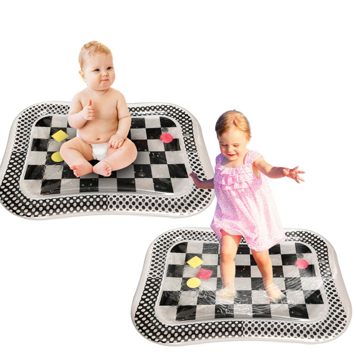 Infant Toy Gift Baby Activity Play Mat Inflatable Sensory Playmat Indoor Small Pad for Toddler Fun G