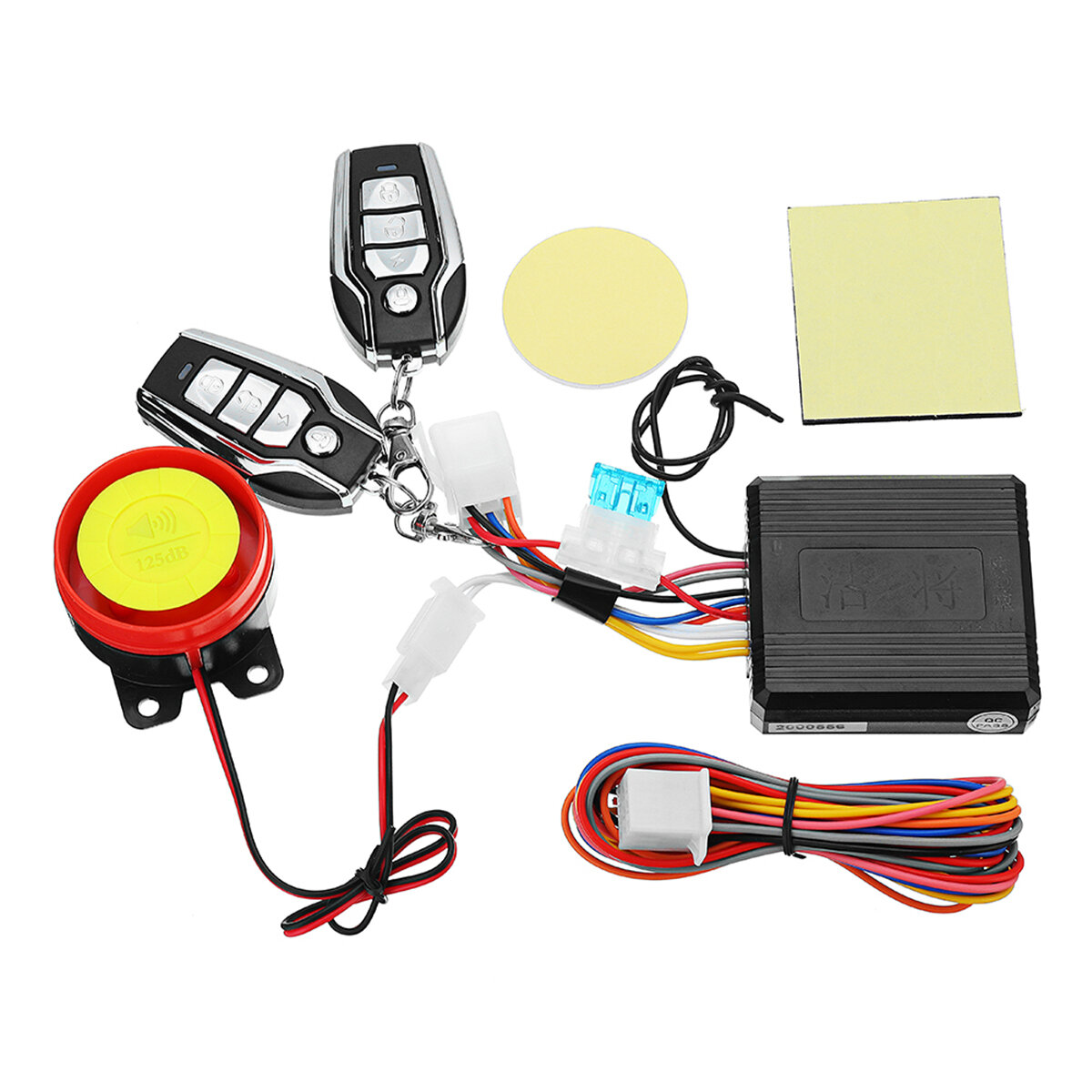 

12V Motorcycle Two-way Anti-theft Security Alarm System with Engine Start Electric Scooter Remote Control Key