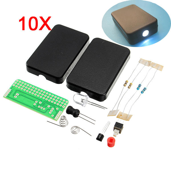 10Pcs DIY FLA 1 Simple Flashlight Circuit Board Electronic Kit