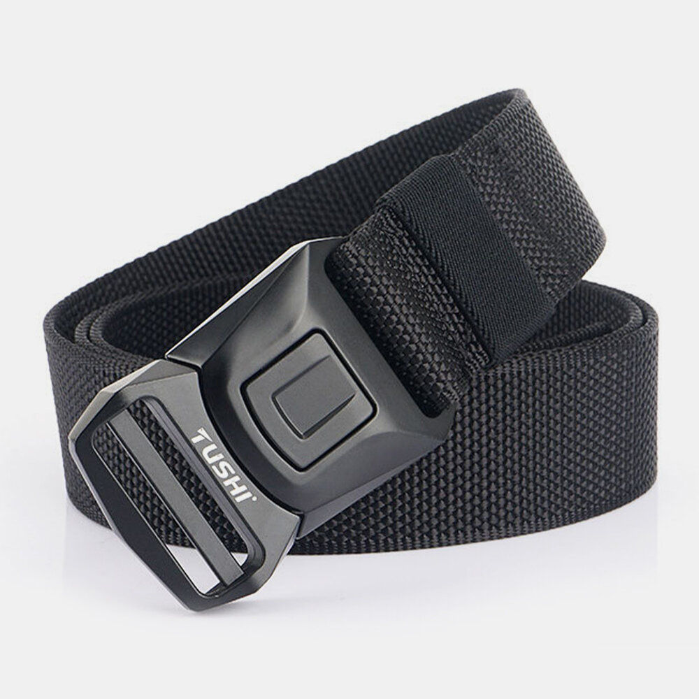 Men Nylon Quick Release Insert-Buckle 125cmBreathable Quick-Drying Outdoor Safety Belt Training Tactics Belt