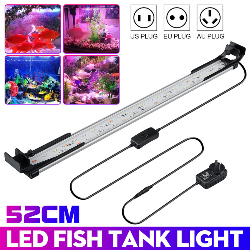 52CM 48LED Aquarium Fish Tank Light High-bright Double Drainage Water Grass Lamp