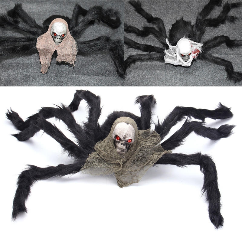 Halloween Party Decoratie Skelet Ghosthead Spider Horrid Scare Scène Speelgoed