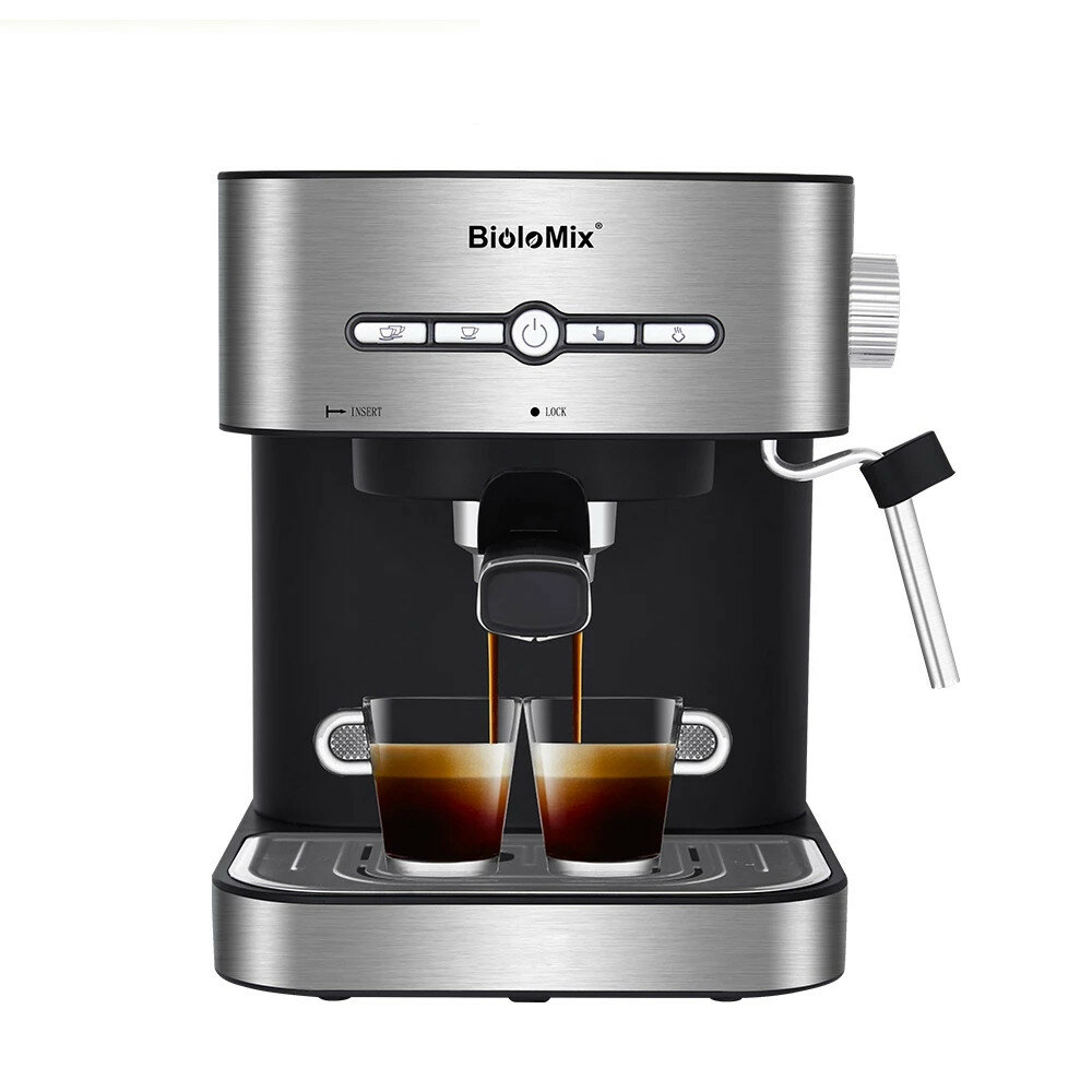 BioloMix CM6866 20 Bar 1050W Semi Automatic Espresso Coffee Machine Coffee Maker...
