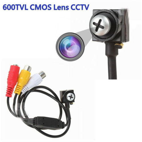 Mini Hidden HD 600TVL CMOS Lens CCTV white Screw Covert Home Security Camera