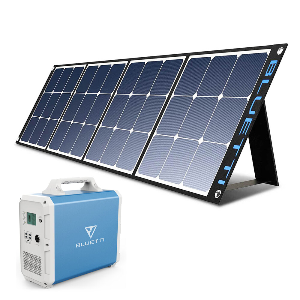 [EU DIRECT] Conjunto de painel solar BLUETTI 120W com estação de energia 1000W 1500Wh para fonte de alimentação de emergência em acampamento ao ar livre