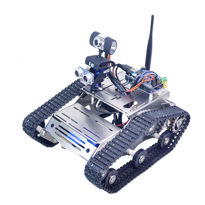 Xiao R DIY WiFi Video Obstakel vermijden Slimme robot-tankwagen voor UNOR3 met camera PTZ