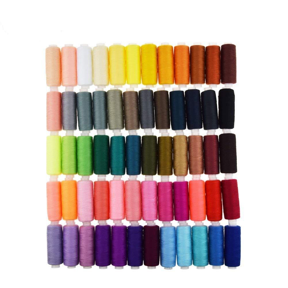 250 yard spools 60 colors polyester sewing thread reel machine hand ...