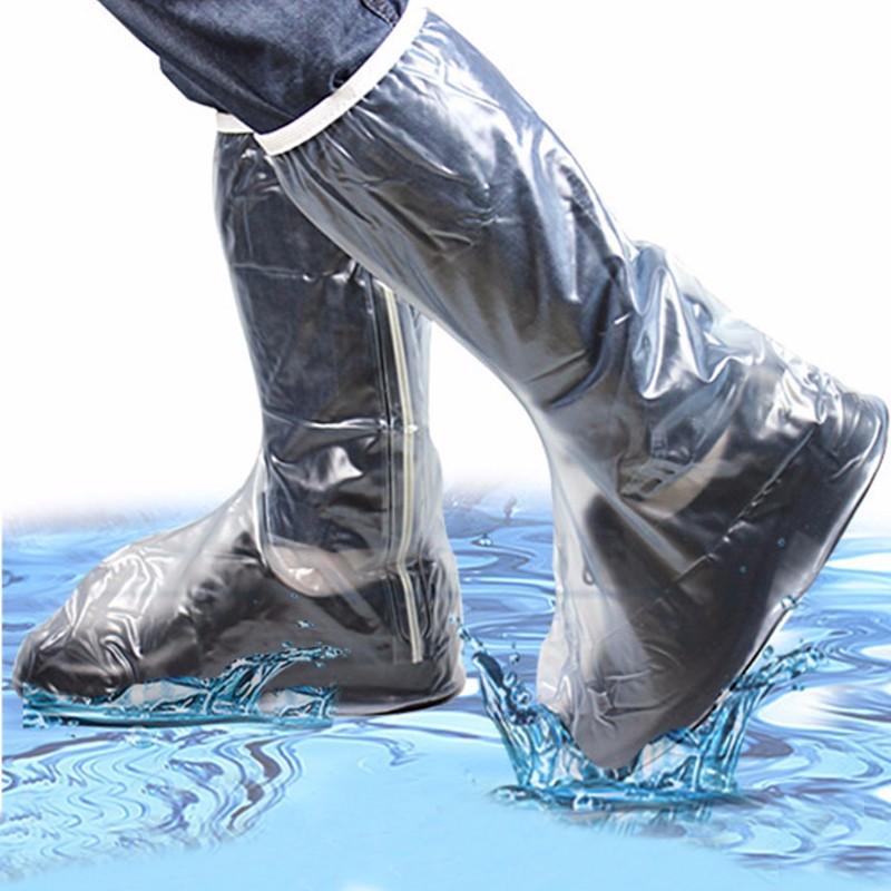 

Men Women Rain Shoes Cover Waterproof High Boots Flats Slip Resistant Overshoes Rain Gear