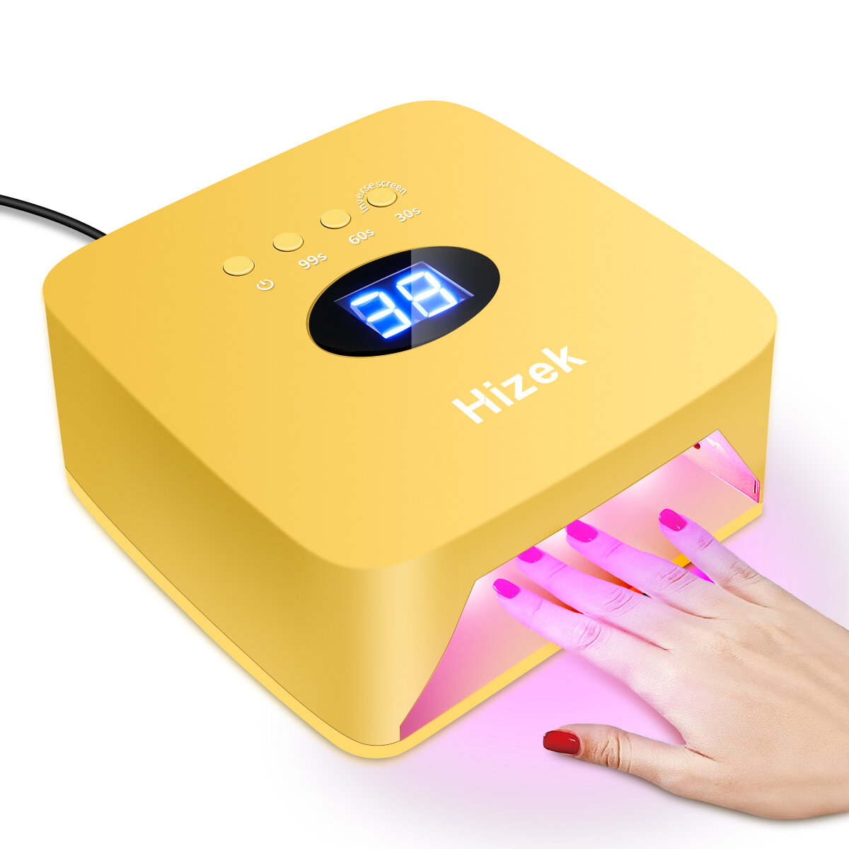 UV Nail Lamp 54W Professional Nail Dryer Gel Polish Light 3 Timer Setting LCD Display Nail Art Tools with Automatic Sens