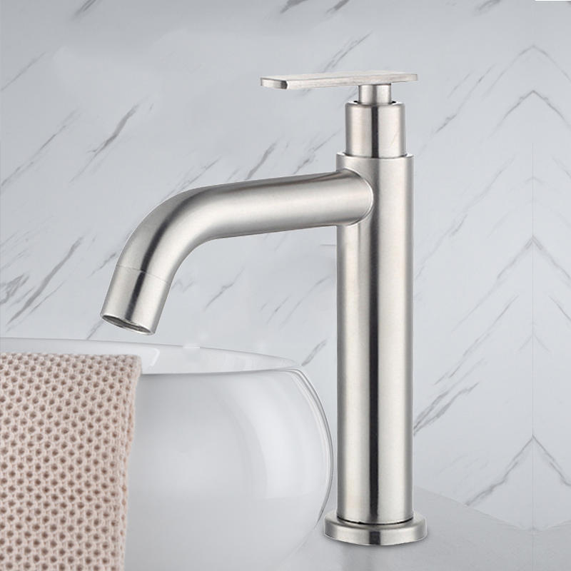 Bathroom Sink Faucet Single Handle Single Hole Solid Brass Lead Free Basin Mixer Tap