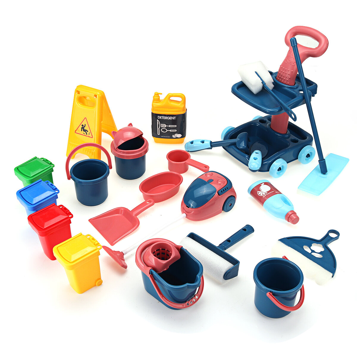 18 Pcs Kids Cleaning Tools Toy Set Simulation Kitchen Cleaning Educational Toys