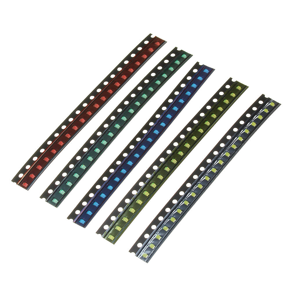 1000 stuks 5 kleuren 200 elk 0805 LED-diode-assortiment SMD LED-diodekit groen / rood / wit / blauw 