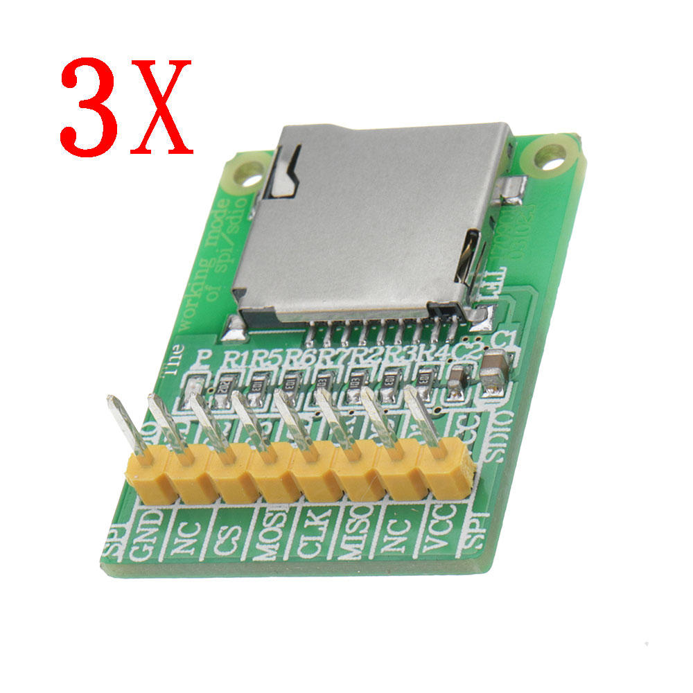 3 stks 3.5 V / 5 V Micro SD Card Module TF Kaartlezer SDIO / SPI Interface Mini TF-kaart Module