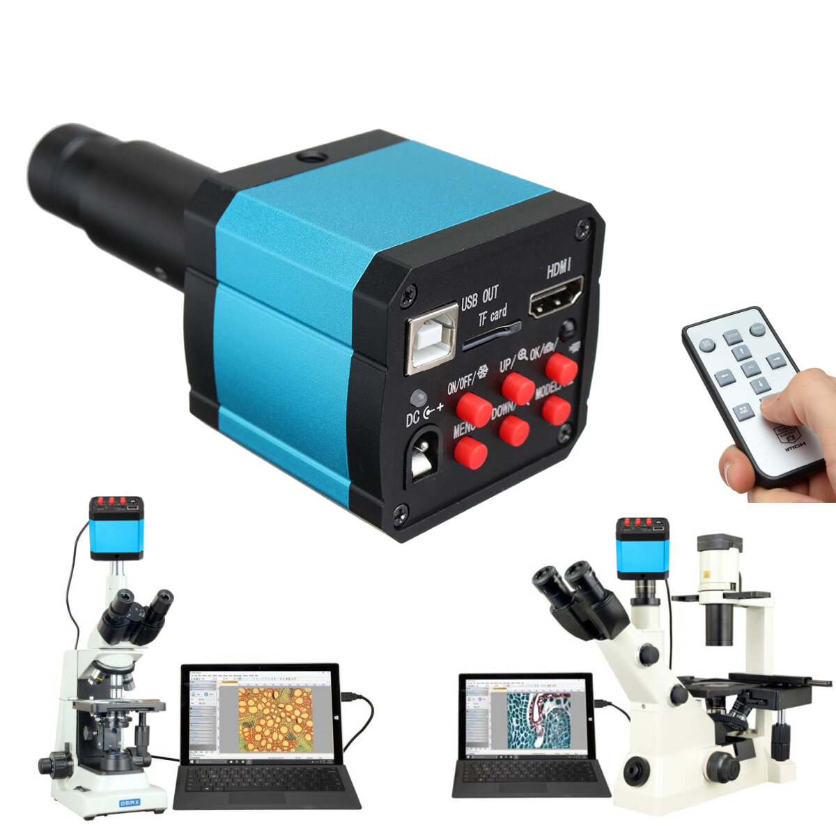 HAYEAR 16MP 1080P 60FPS USB C-mount Digital Industry Video Microscope Camera with HDMI Cable