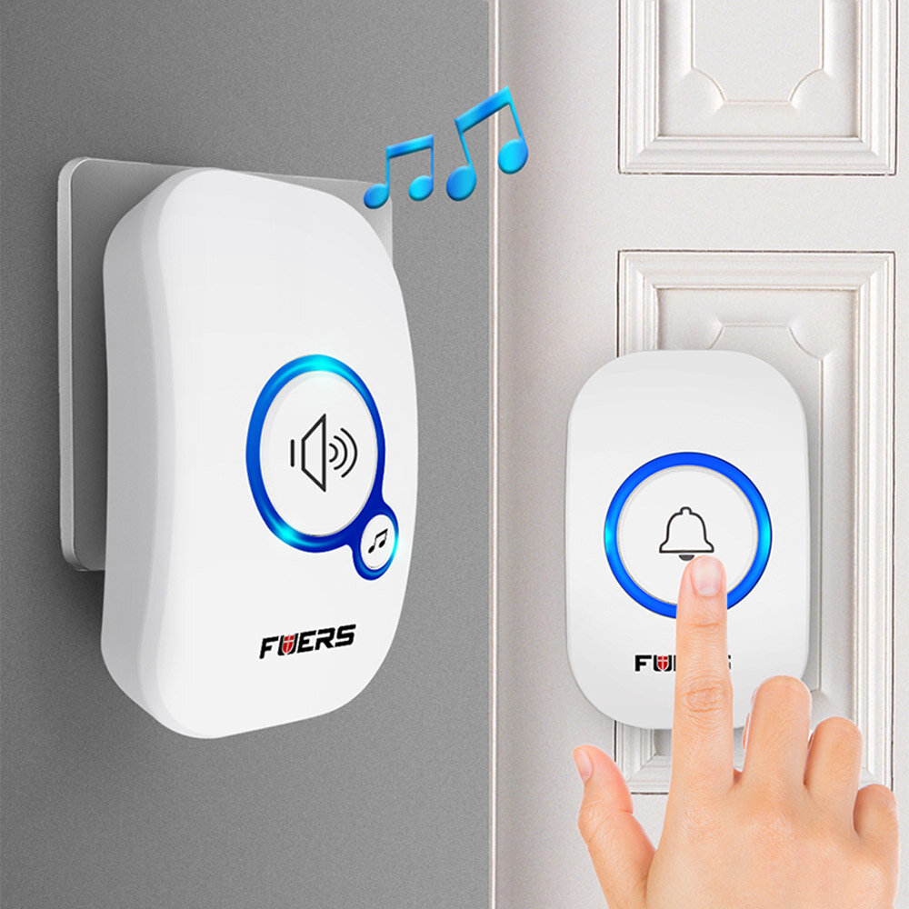 Fuers Wireless Doorbell Welcome Bell Home Chime Door BellWaterproof 32 Songs Smart Doorbell For Smart Home
