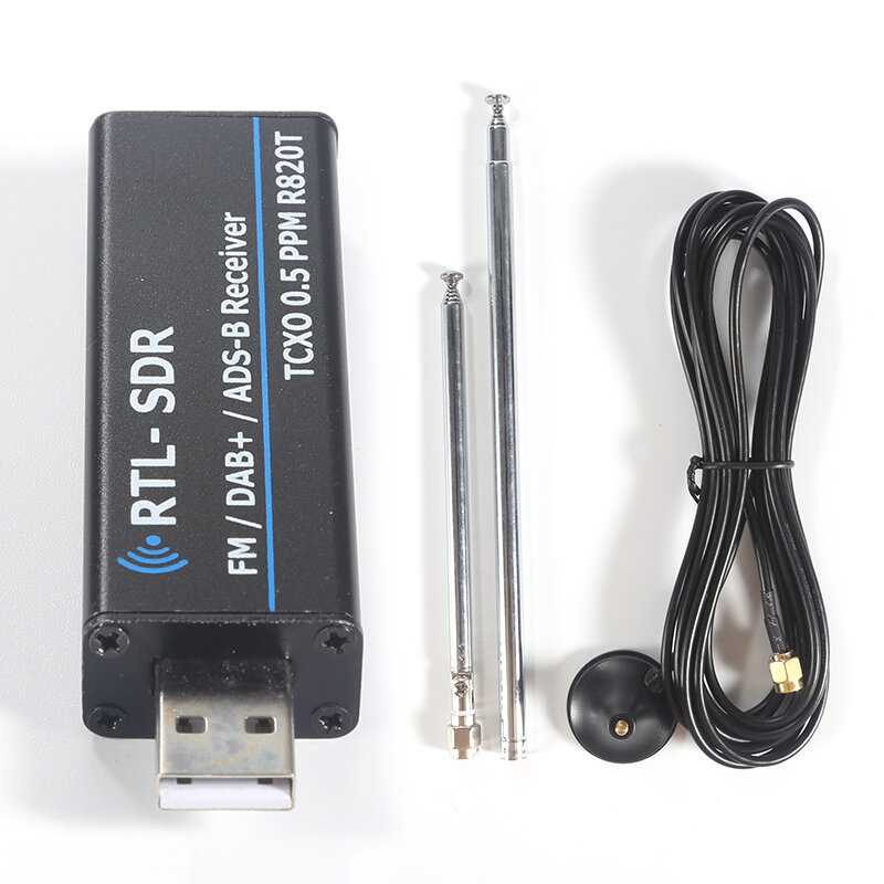 

RTL SDR Receiver USB Tuner with RTL2832U+R820T2 Chipset Extensive Operating Frequency 100KHz to 1766MHz Multiple Receive