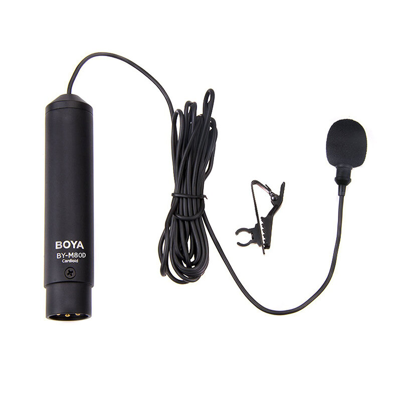 

BOYA BY-M8OD Professional Omnidirectional Condenser Clip-on Lavalier Collar Microphone for Camcorders Audio Voice Record