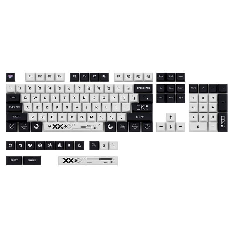 

118 Keys Print Theme PBT Keycap Set XDA Profile Sublimation DIY Custom Keycaps for Mechanical Keyboards