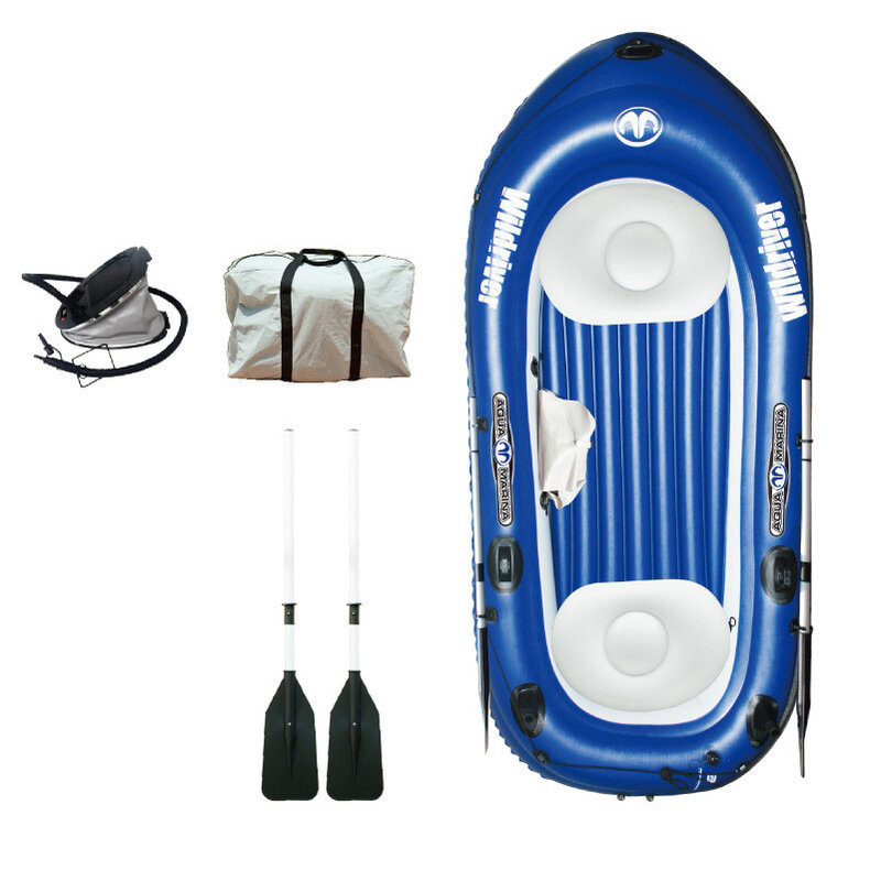 

Aqua Marina 2-3 Person Max Load 225kg Inflatable Boat Thick PVC Boat with Paddle Fishing Inflatable Boats