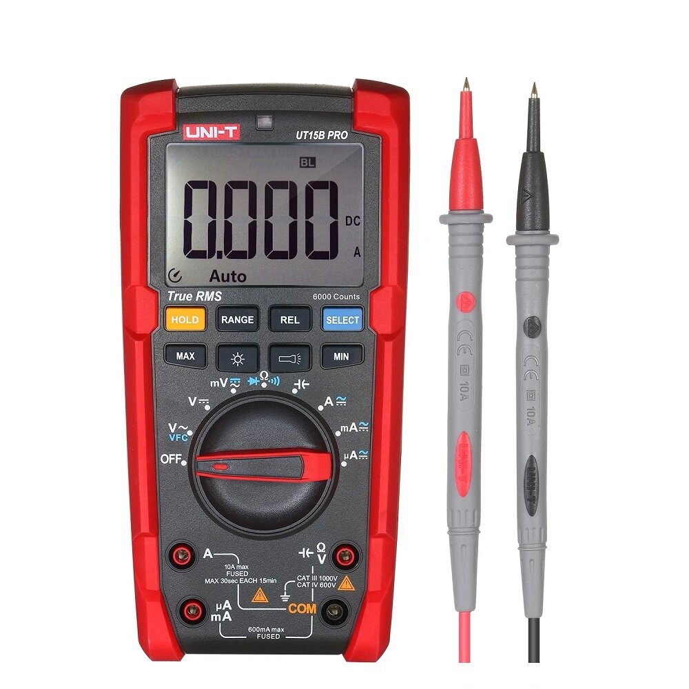 

UNI-T True RMS Digital Multimeter Auto-Ranging Multitester High Accuracy Universal Meter 6000 Counts Backlit LCD VOM wit