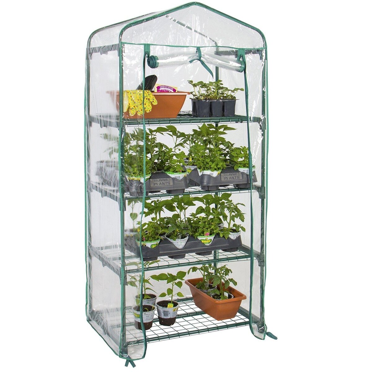 4-Tier Portable Greenhouse PVC Cover Plant Garden Green House Cover