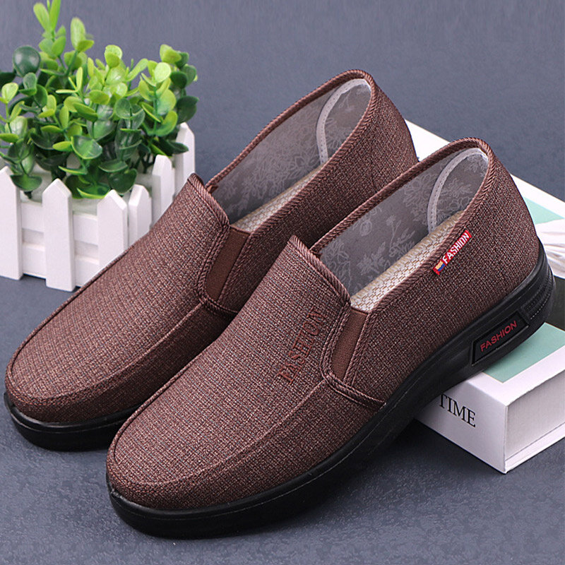 

Men Breathable Soft Sole Comfy Slip On Lightweight Cushioned Casual Cloth Shoes