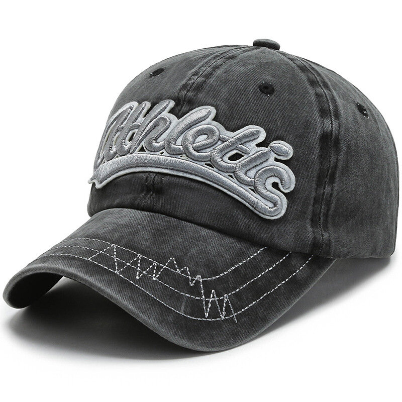 

Outdoor Embroidery Letters Personalized Edging Washed Denim Baseball Cap Sunshade Hat