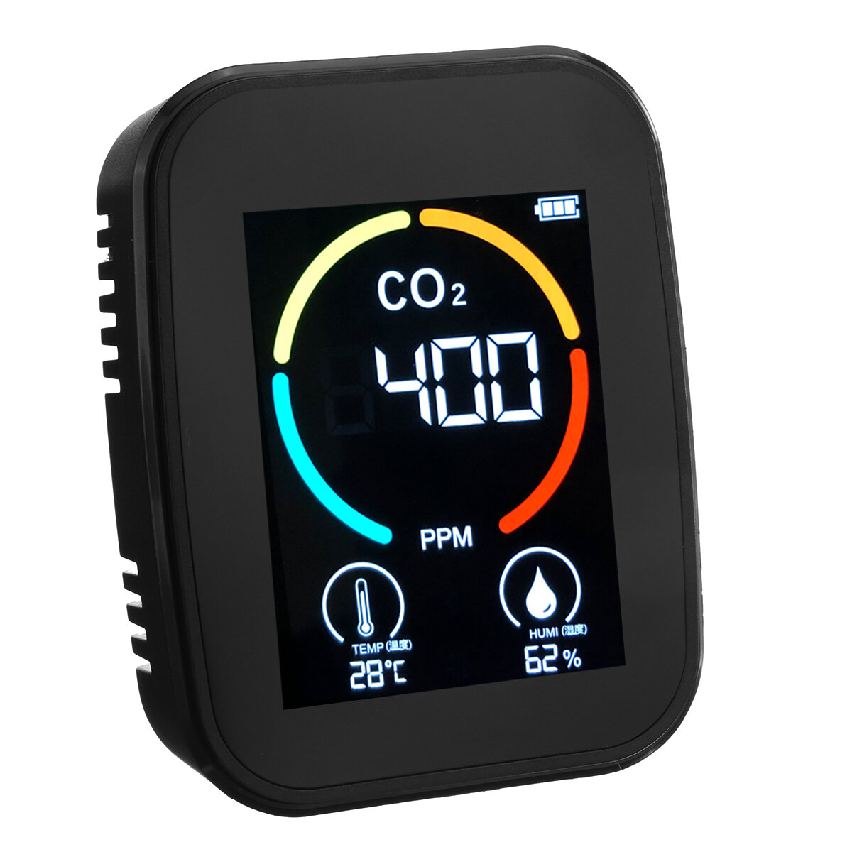 YZ-12 Kooldioxide Detector Draagbare Huishoudelijke USB Infrarood Luchtvochtigheidstemperatuur