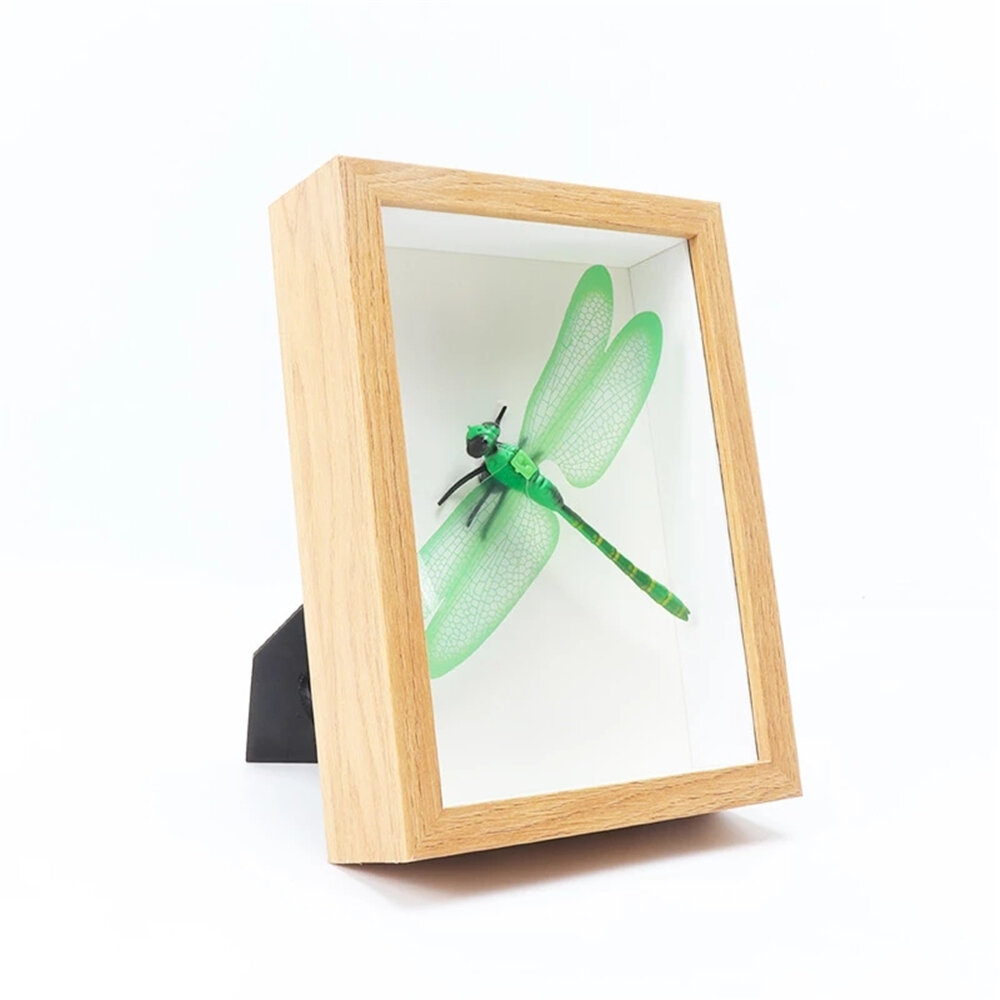 A4 / 6/8/10 inch 3D Holle Fotolijst Hout Vlinder Dragonfly Droge Bloem Frame Home Office Desktop Orn