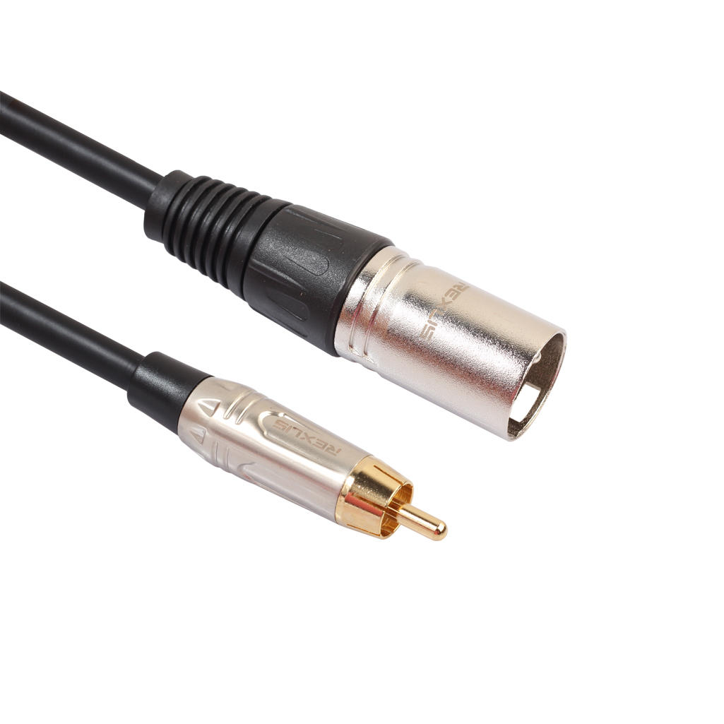 1/ 1.8/ 3M REXLIS TR042WM RCA Male to Canon Microphone Mixer Audio Extension Cable