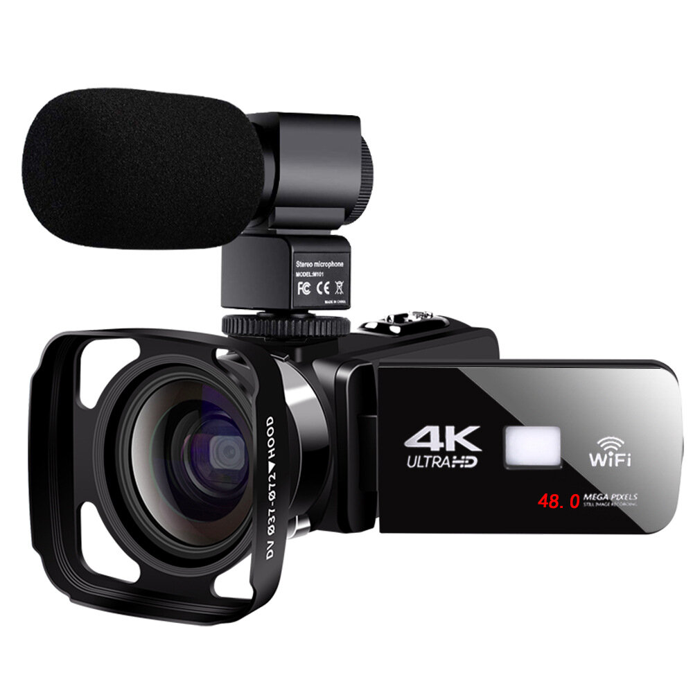 

Komery AF2 4K 48MP Digital Camcorder Wifi APP Control for Youbute Vlogging Live Video Recording Camera NightShot DV with