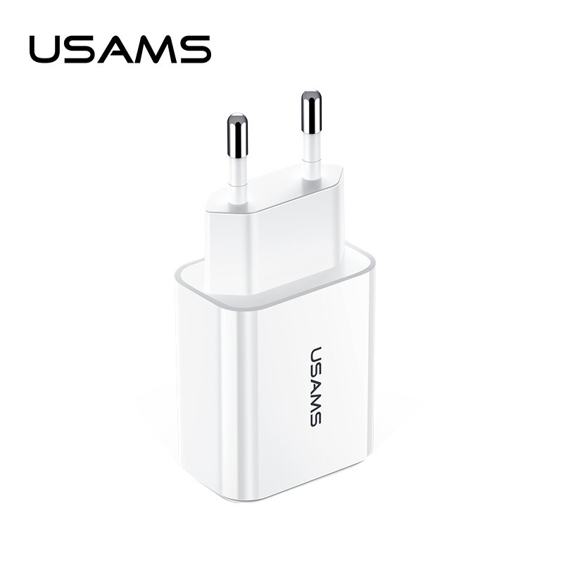 USAMS US-CC069 T14 PDUSB充電器18WUSB-CPD3.0高速充電ウォールチャージャーアダプターEUプラグforiPhone 12 Pro Max for Samsung Galaxy Note S20 ultra Huawei Mate40 OnePlus 8 Pro