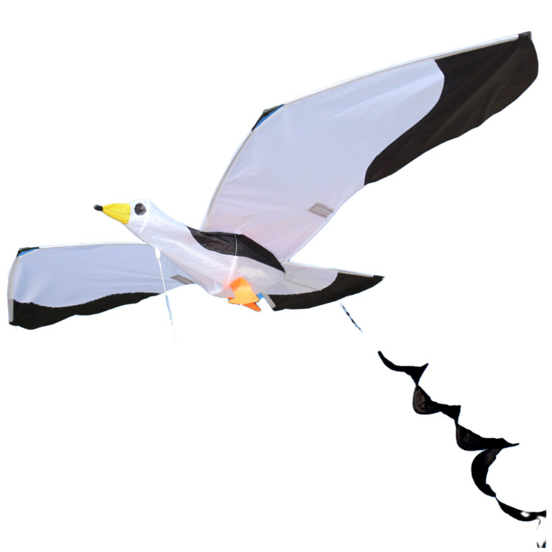 طائرة ورقية ثلاثية الأبعاد Sea Mew Kite Flyer مع لوح نودل بطول 100 متر ＆ ذيل حلزوني عائم للأطفال والكبار رحلات الشاطئ با