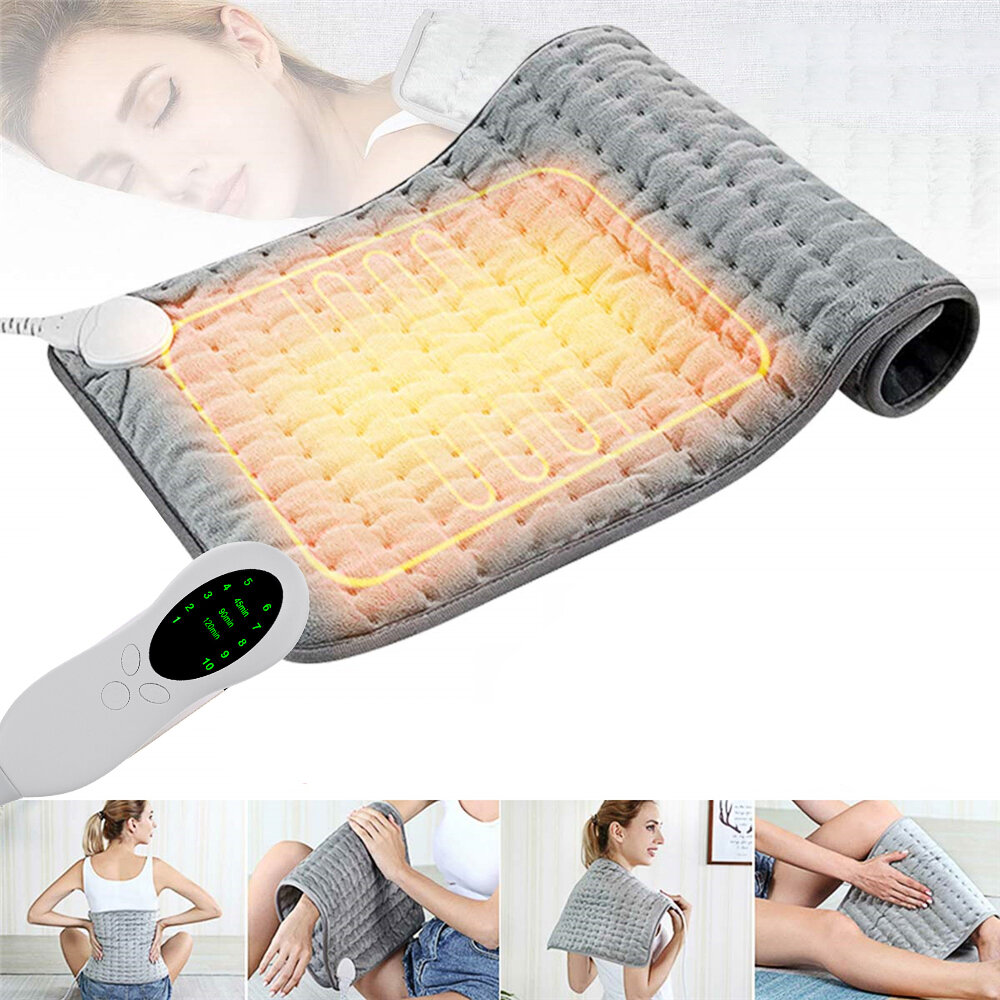 

60*30CM Electric Therapy Heating Pad 10 Gears Temperature Adjstment Electric Blanket Abdomen Waist Back Pain Relief Fast