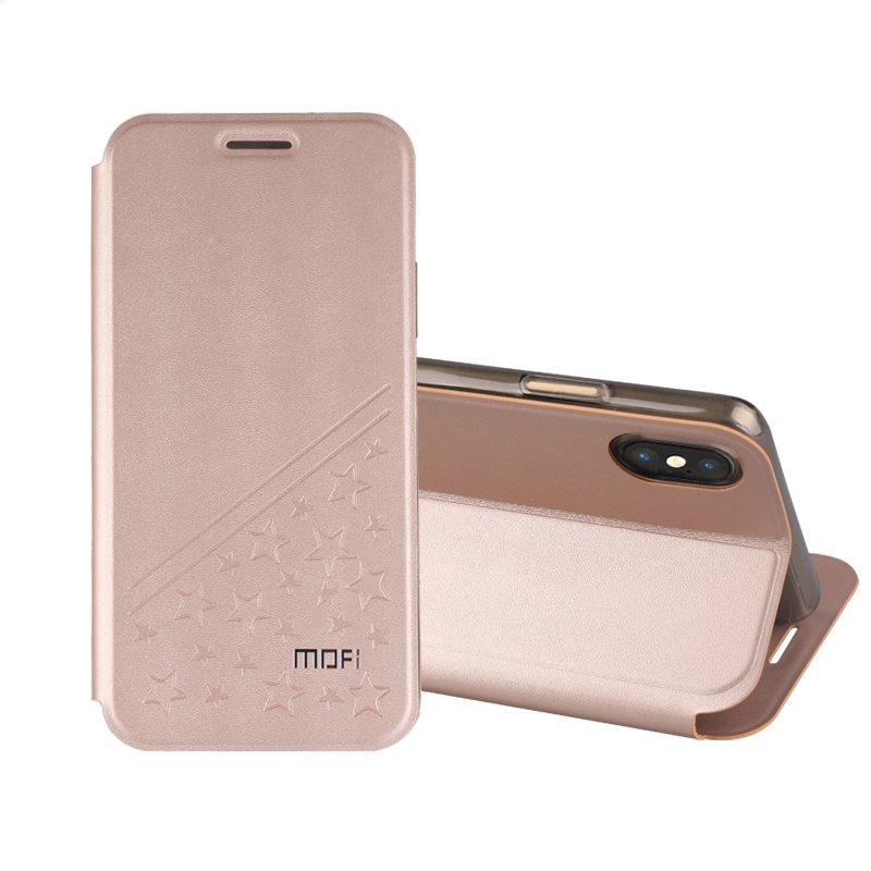 MOFi Anti Knock Kickstand Flip PU Leather Case For iPhone X