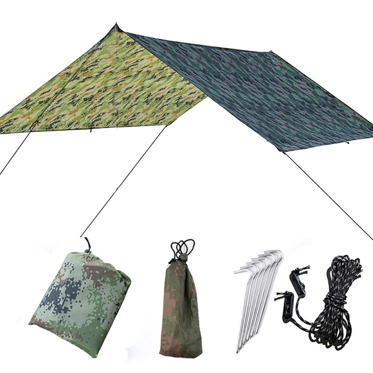 Toldo de 30×29cm para sombra, anti-UV, impermeável, tenda de telhado multifuncional, tapete de piquenique ao ar livre, camping e jardim.