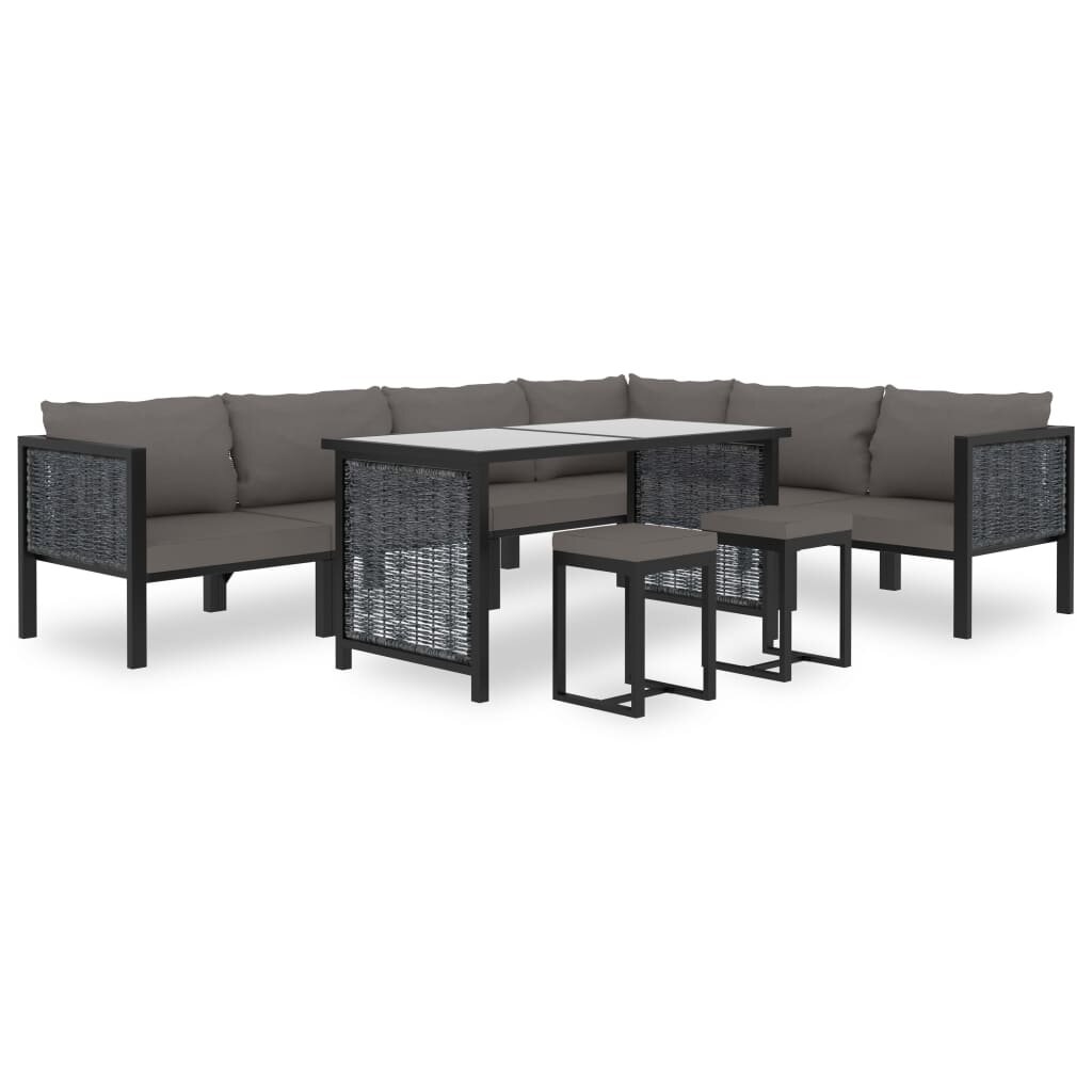 

Sectional Corner Sofa with Right Armrest Poly Rattan Anthracite